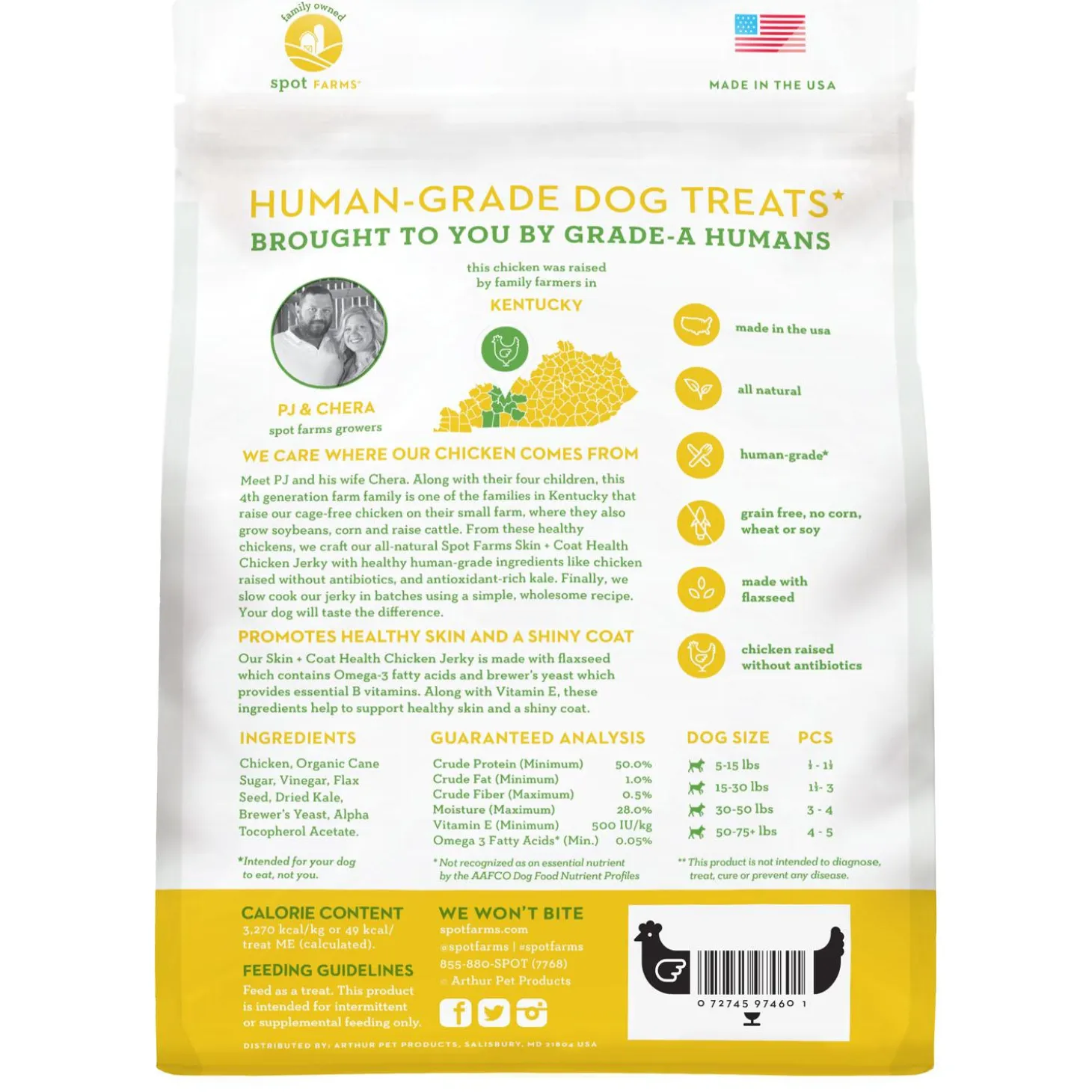 Chicken Jerky Skin + Coat Dog Treats