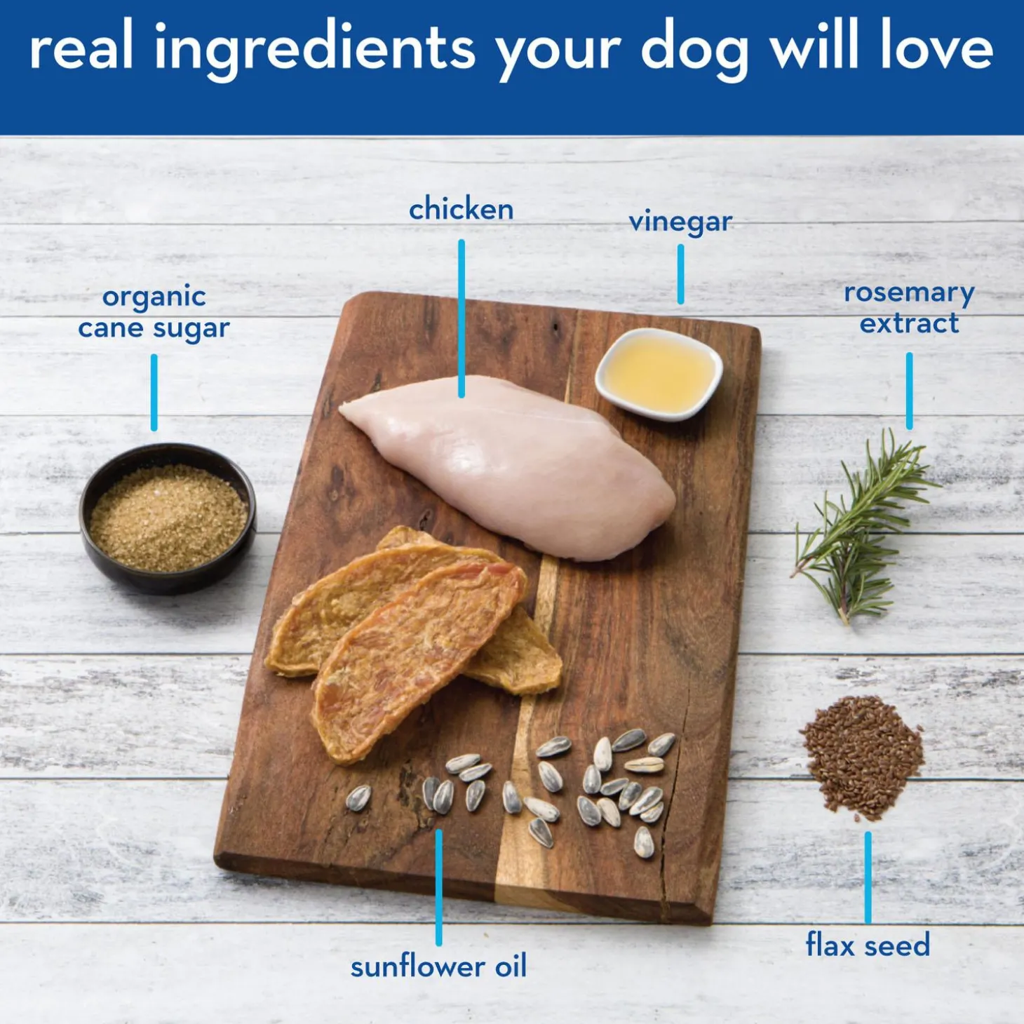 Chicken Jerky with Flaxseed and Vitamin E Dog Treats