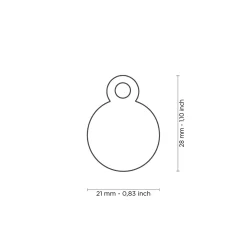 Chrome Plated Brass Circle ID Tag