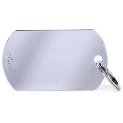 Chrome Plated Brass Military ID Tag