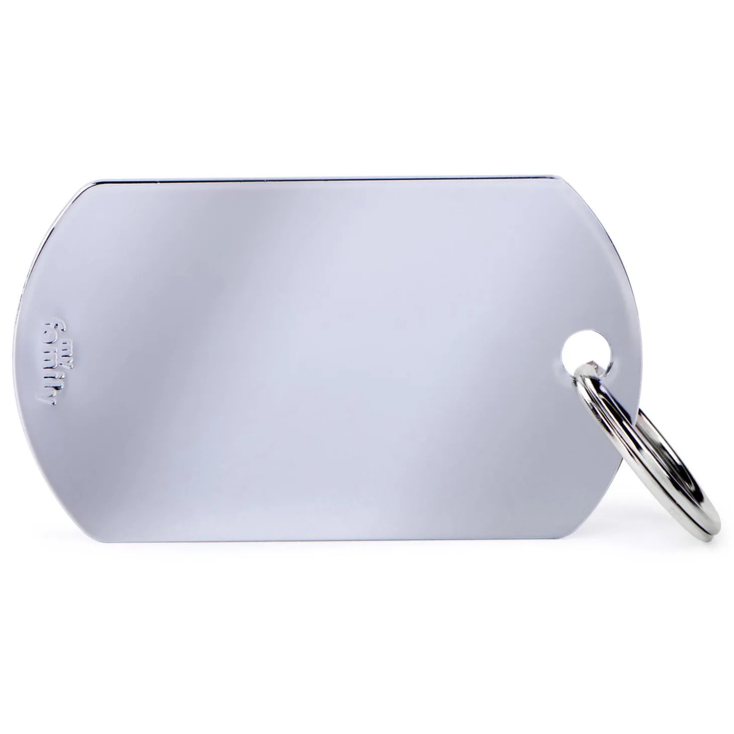 Chrome Plated Brass Military ID Tag