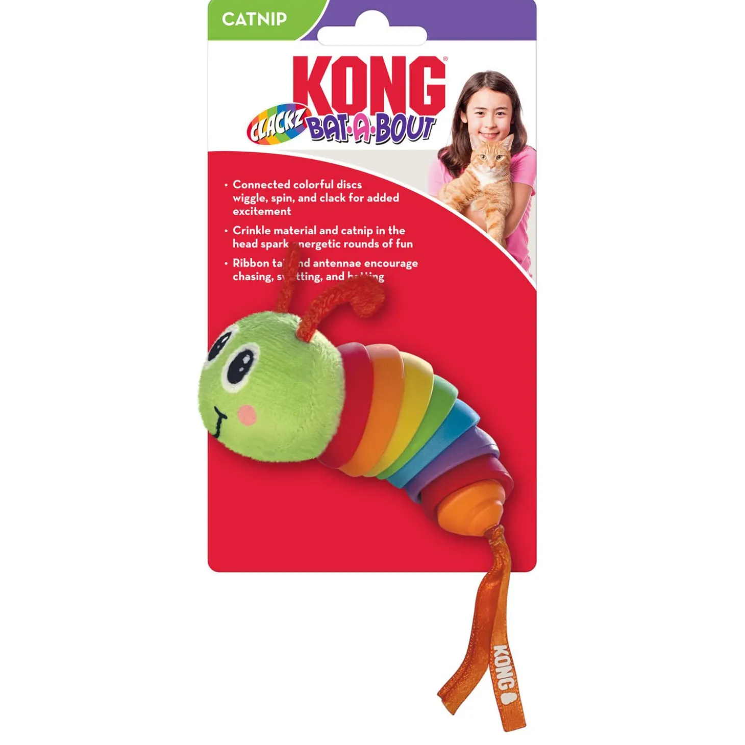 Clackz Bat-A-Bout Caterpillar Cat Toy