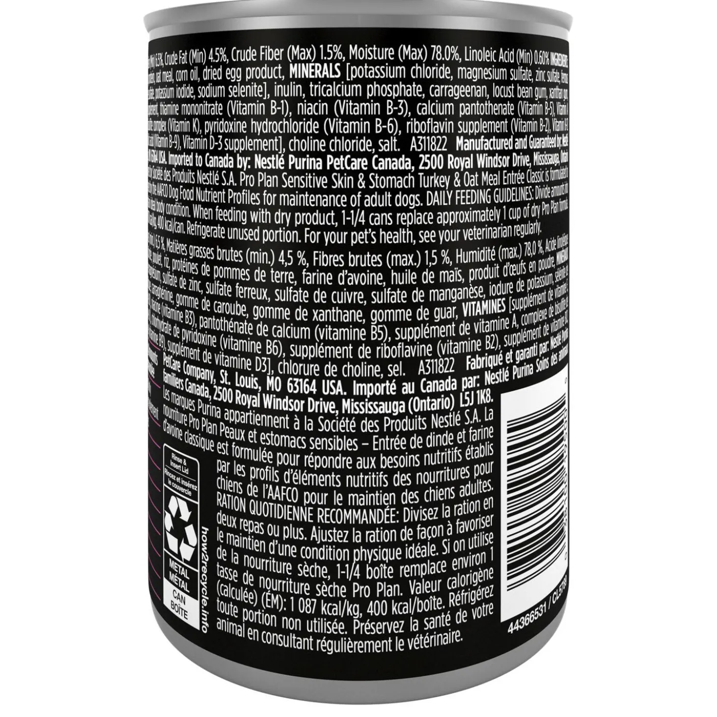 Classic Sensitive Skin & Stomach Turkey & Oat Meal Entree Adult Dog Food