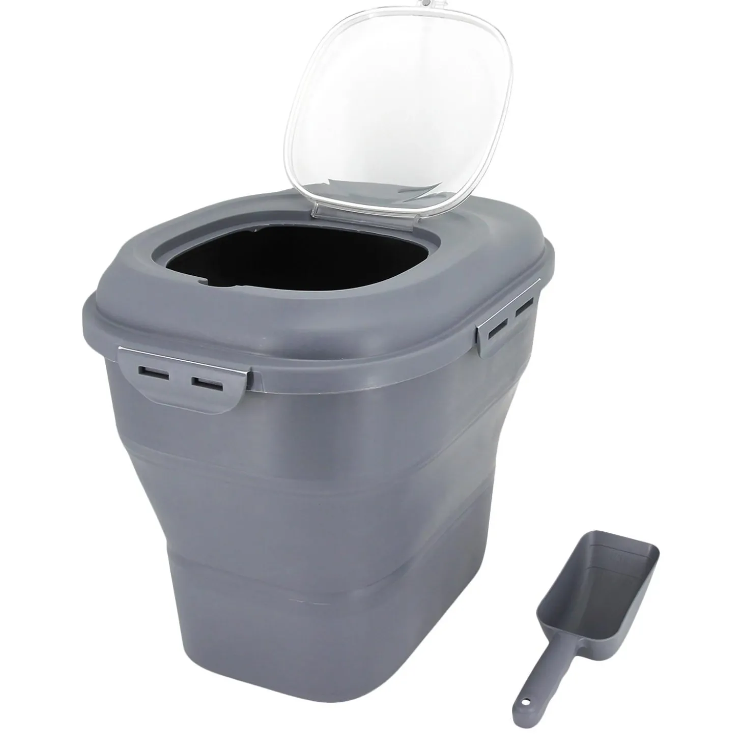 Collapsible Charcoal Grey Food Container