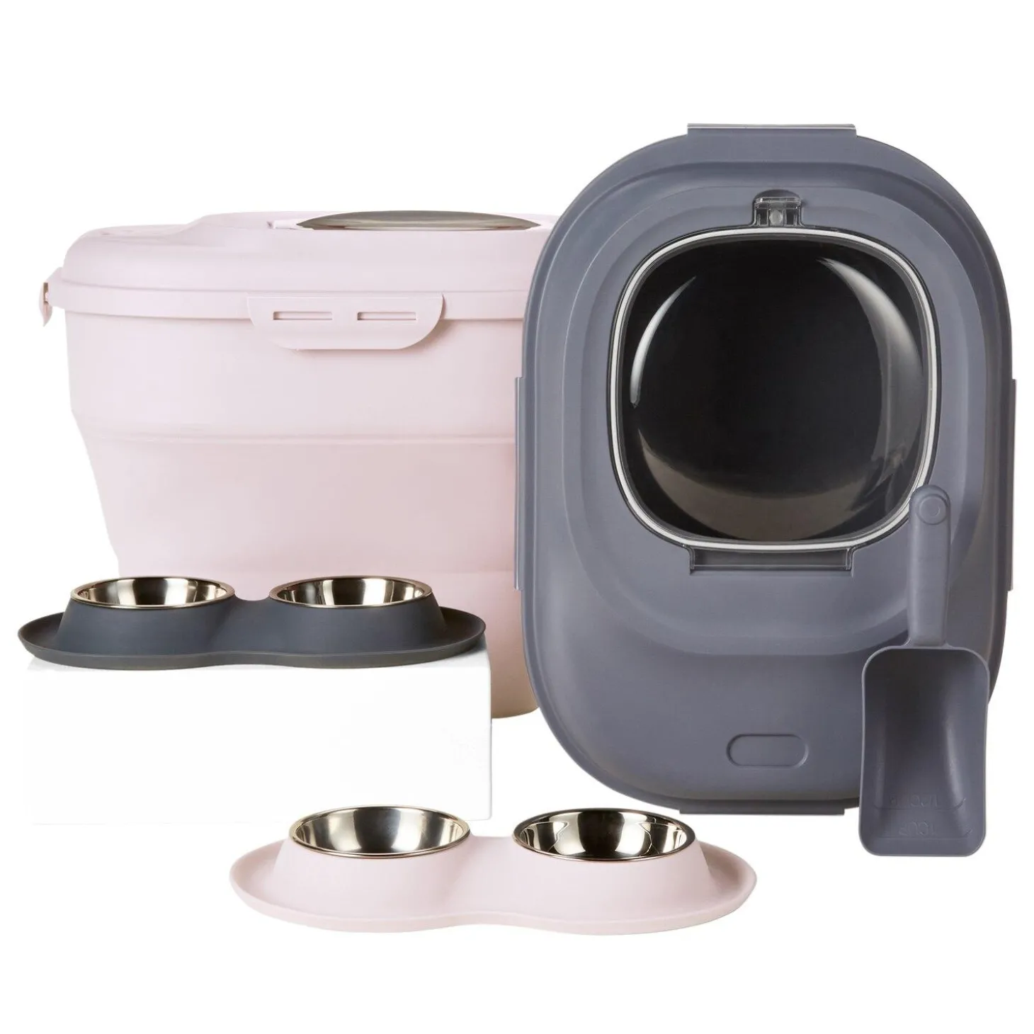 Collapsible Charcoal Grey Food Container