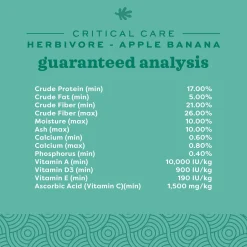Critical Care Herbivore Apple & Banana Flavour Feeding Formula