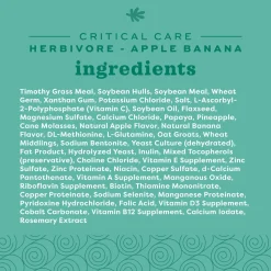 Critical Care Herbivore Apple & Banana Flavour Feeding Formula