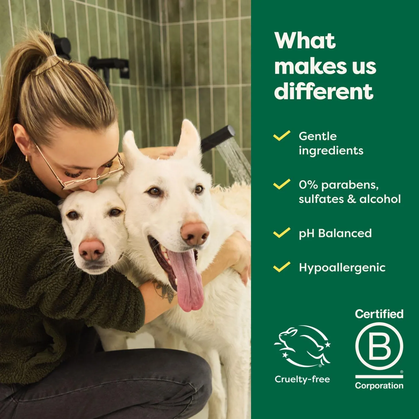 Curly Coat 3-in-1 White Tea & Basil Dog Shampoo