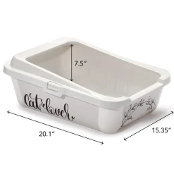 Decorative Rimmed Litter Pan