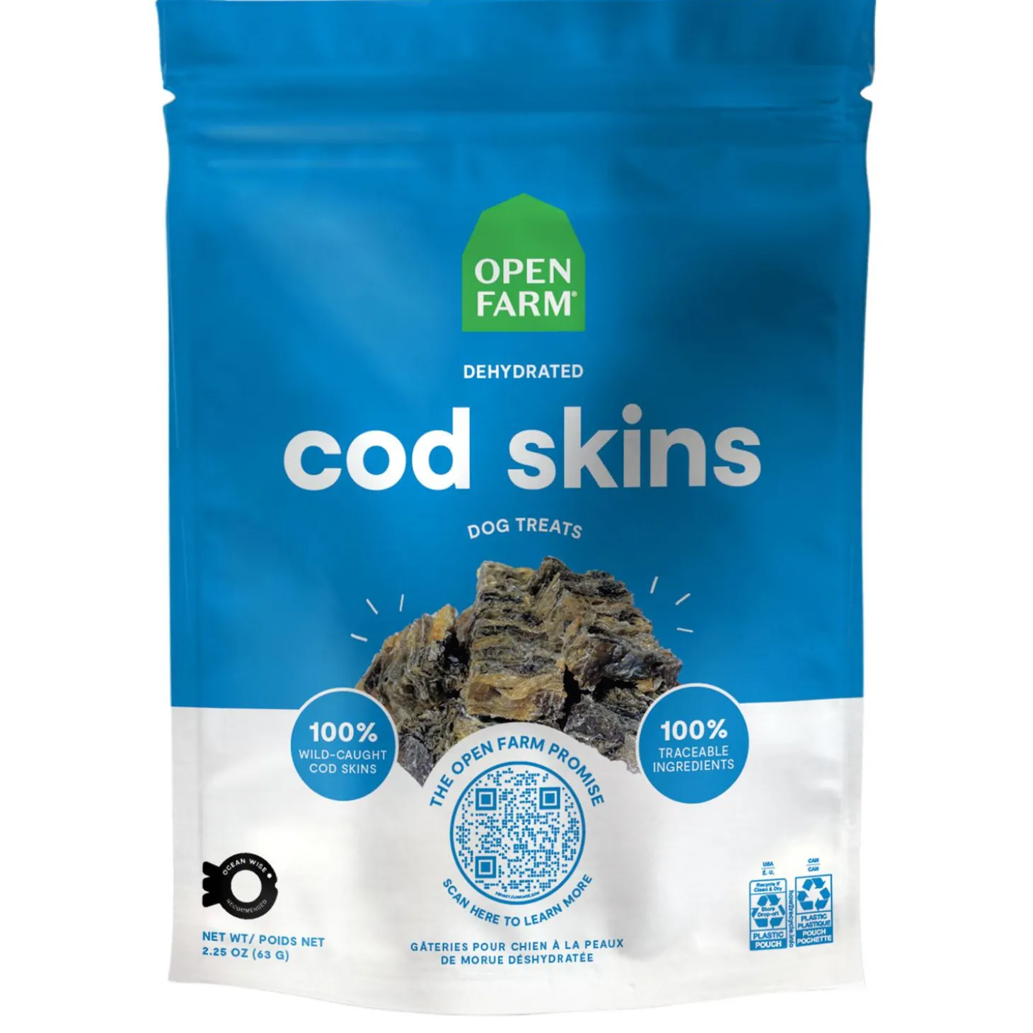 Dehydrated Cod Skins Dog Treats
