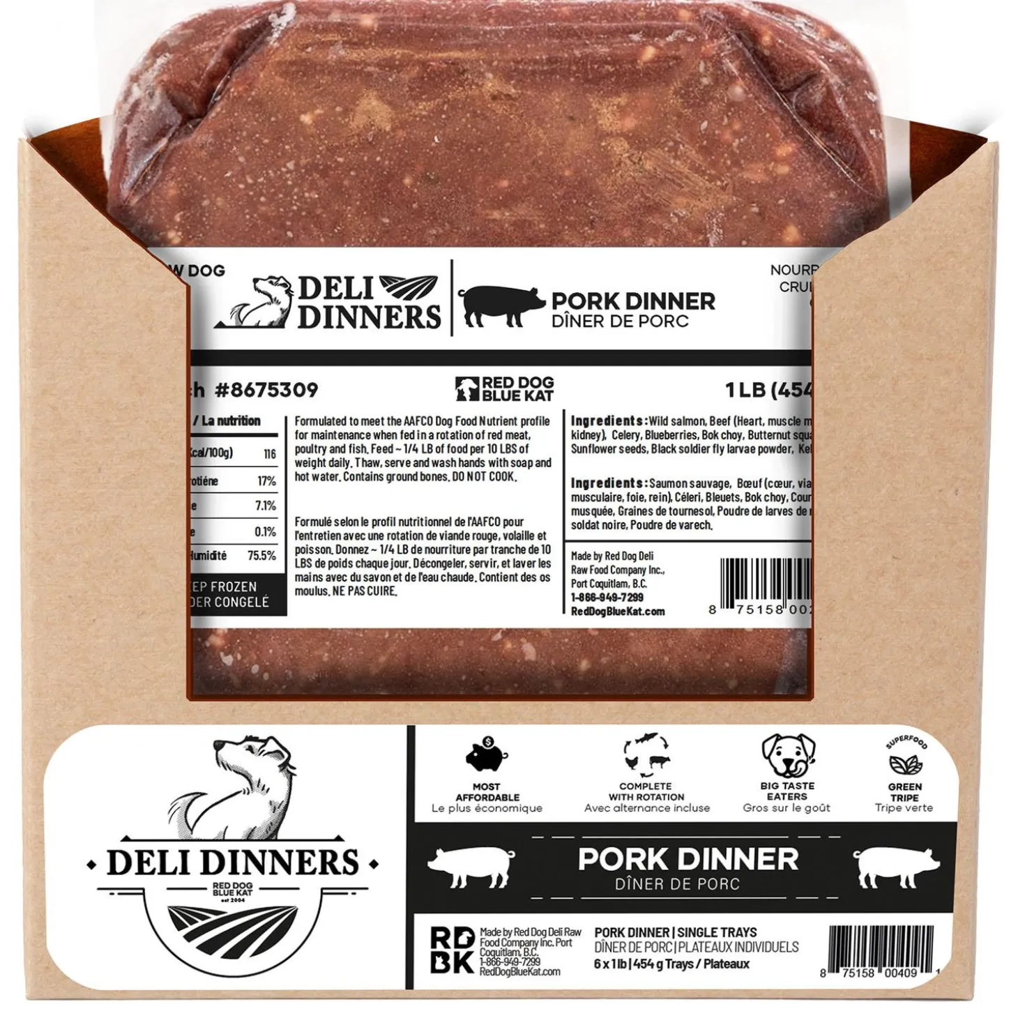 Deli Dinners Pork Dinner Dog Food