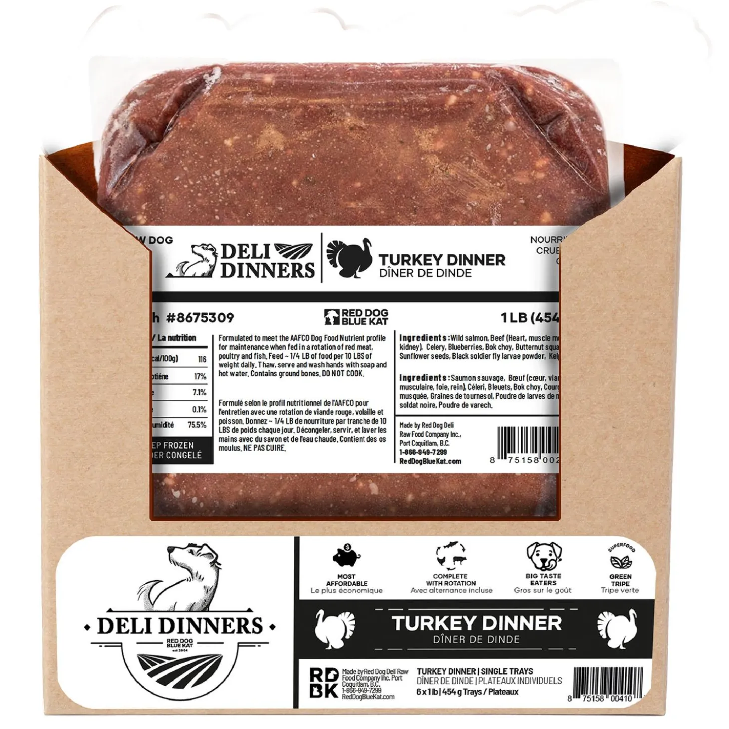 Deli Dinners Turkey Dinner Dog Food