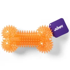 Dental Squeaker Bone Orange Dog Toy
