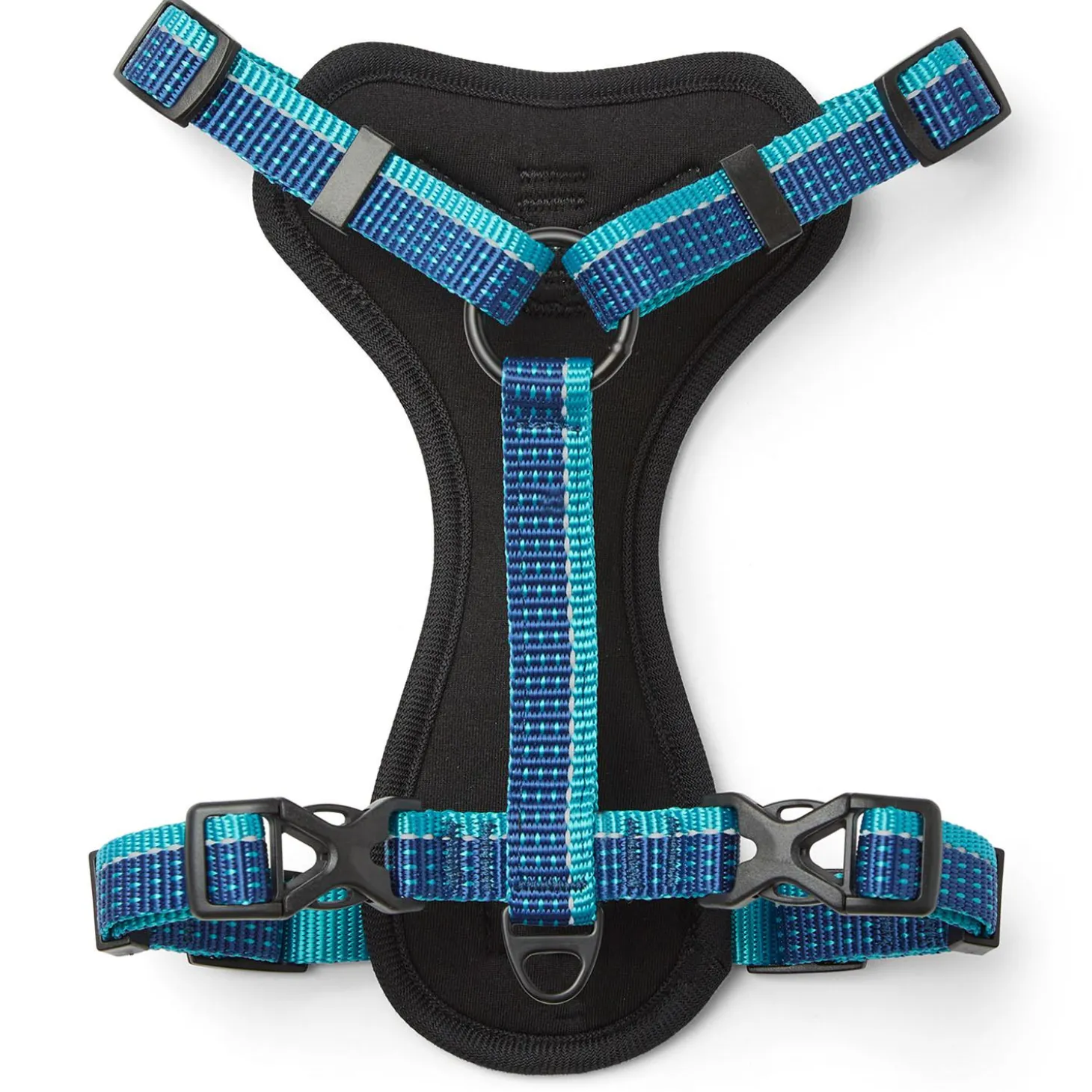Discover Dog Reflective Multi Attachment Blue & Aqua Dog Harness