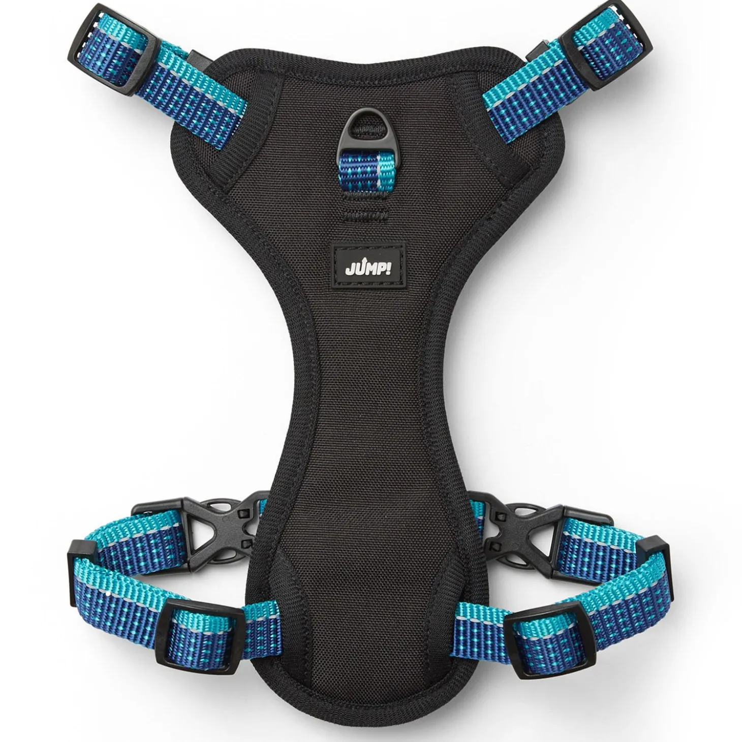 Discover Dog Reflective Multi Attachment Blue & Aqua Dog Harness
