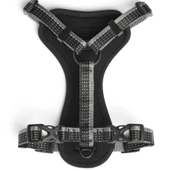 Discover Dog Reflective Multi Attachment Black & Grey Dog Harness