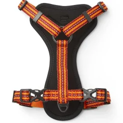 Discover Dog Reflective Multi Attachment Red & Orange Dog Harness