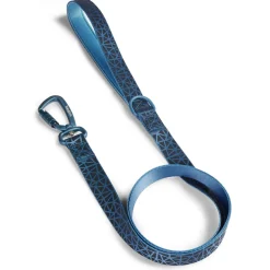 Dusty Blue Reflective Cushion Neoprene Padded Dog Leash