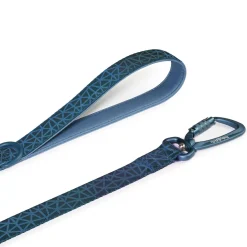 Dusty Blue Reflective Cushion Neoprene Padded Dog Leash