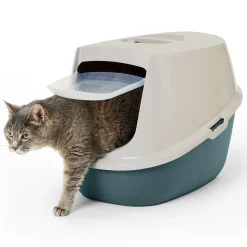 Eco-Friendly Green Hooded Litter Box