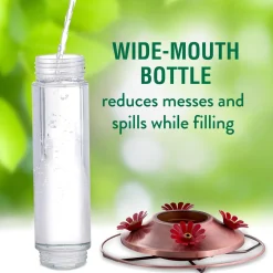 Elegant Copper Glass Hummingbird Feeder