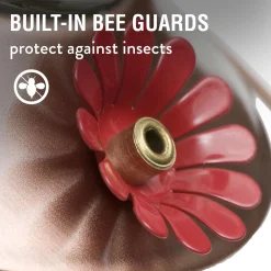 Elegant Copper Glass Hummingbird Feeder