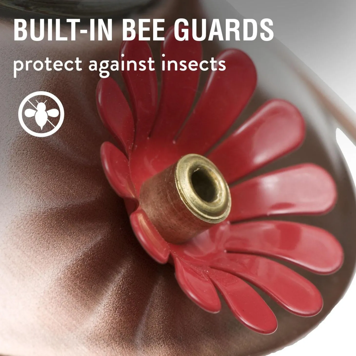 Elegant Copper Glass Hummingbird Feeder