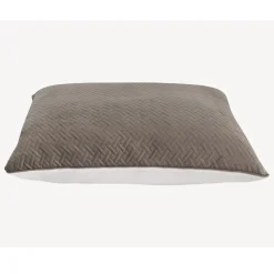 Embossed Velvet Pillow Bed Taupe