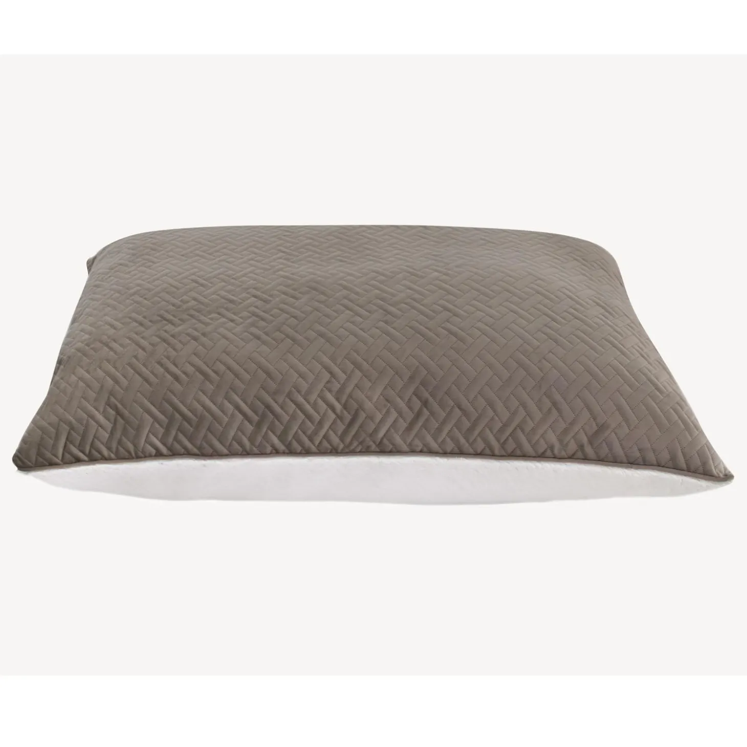 Embossed Velvet Pillow Bed Taupe