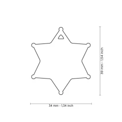 English Brass Bronx Sheriff's Star ID Tag