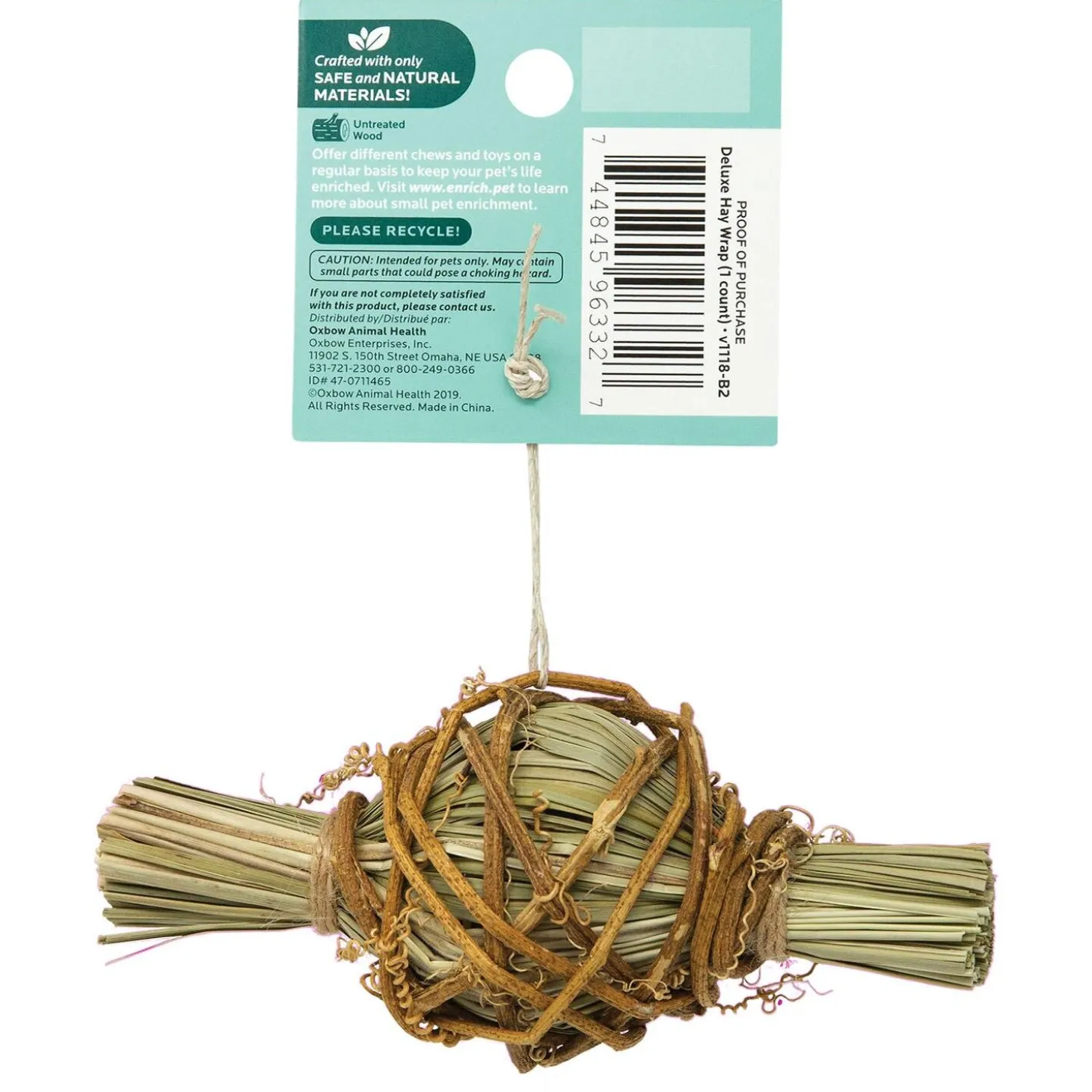 Enriched Life Deluxe Hay Wrap Small Animal Toy