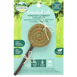 Enriched Life Timothy Carrot Lollipop Small Animal Toy