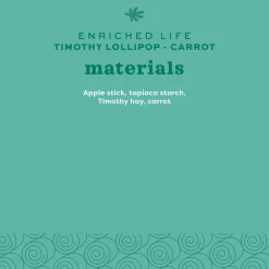 Enriched Life Timothy Carrot Lollipop Small Animal Toy