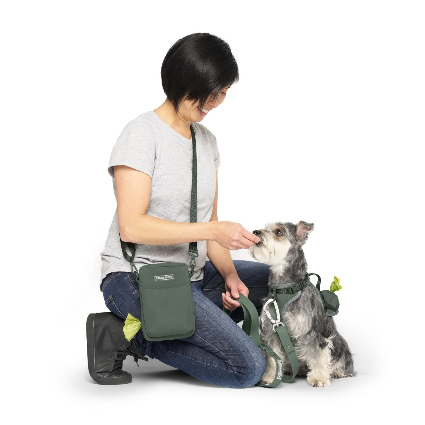 Everything Dog Walking Forest Green Bag