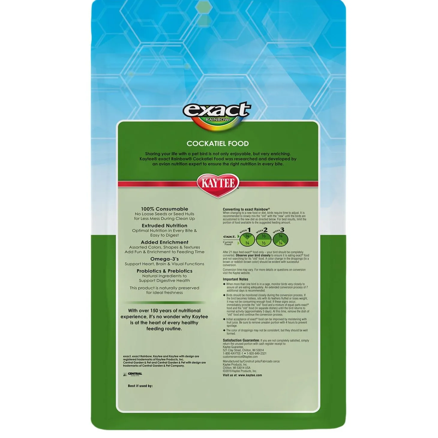 Exact Rainbow Cockatiel Food