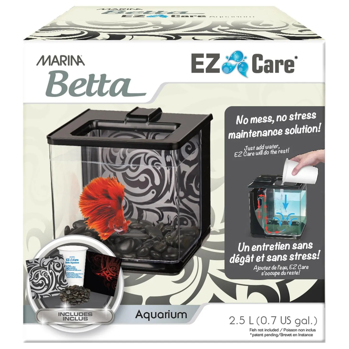 EZ-Care 2.5L Black Betta Kit