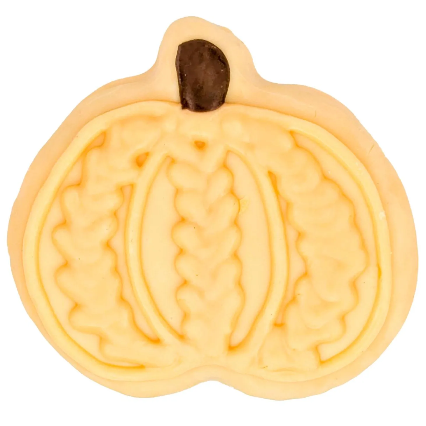 Fall Knit Pumpkin Dog Biscuit