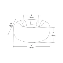 Faux Fur Round Cuddler Brown Bed