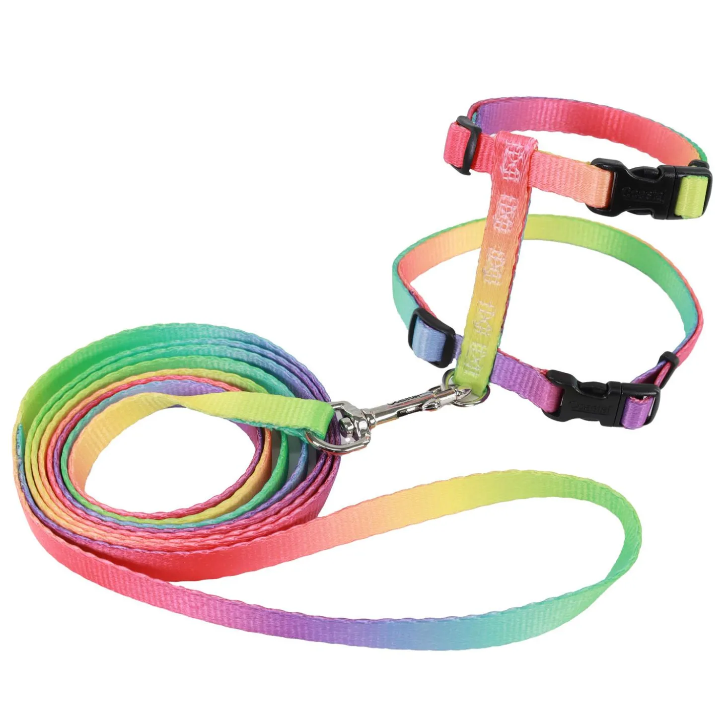 Figure H Adjustable Pink Ombre Cat Harness & Leash Combo
