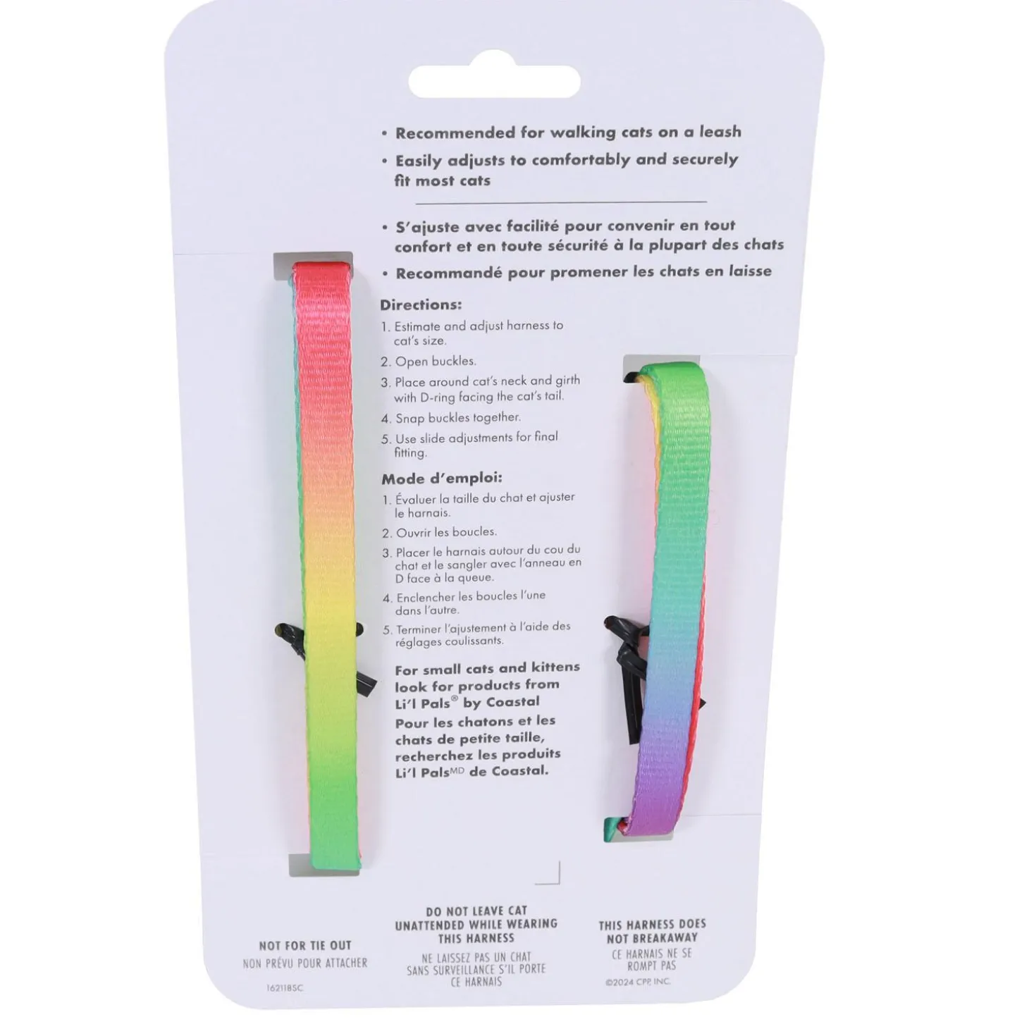 Figure H Adjustable Pink Ombre Cat Harness & Leash Combo