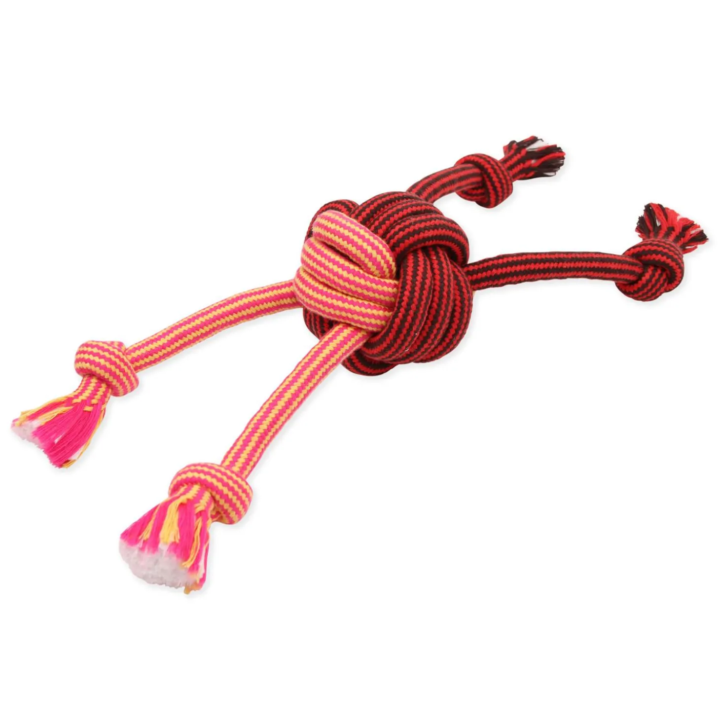 Flossy Chews Monkey Fist with 4 Rope Ends Dog Toy