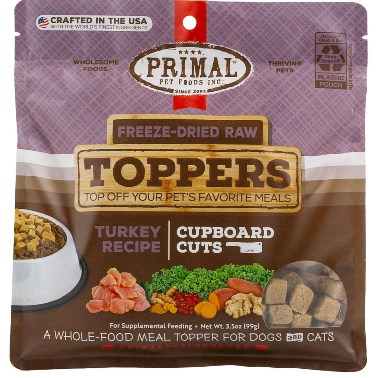 Freeze-Dried Raw Toppers Cupboard Cuts Turkey Recipe Dog & Cat Food