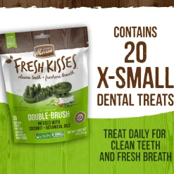 Fresh Kisses Double-Brush Coconut & Botanical Oils X-Small Breed Dog Treats