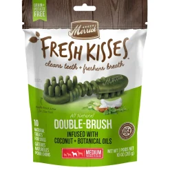 Fresh Kisses Double-Brush Coconut & Botanical Oils Medium Breed Dog Treats