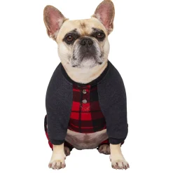 Frosty Fleece Red Plaid Onesie