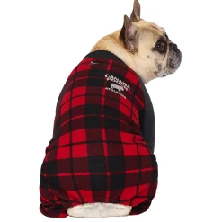 Frosty Fleece Red Plaid Onesie