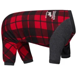 Frosty Fleece Red Plaid Onesie