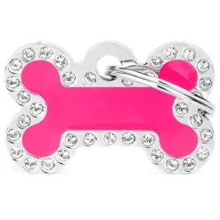 Fuchsia Glam Bone ID Tag