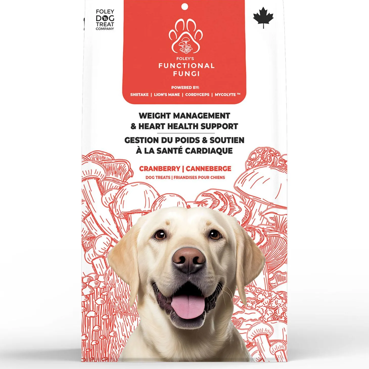 Functional Fungi Weight Management & Heart Health Support Cranberry Dog Treats