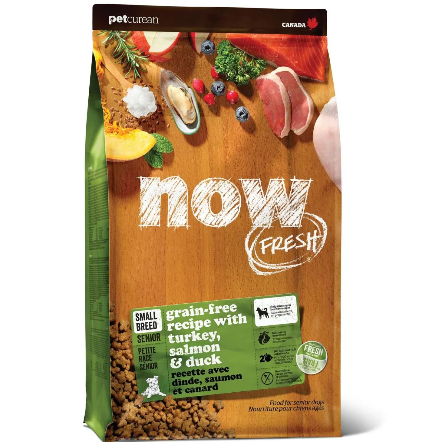 Grain-Free Turkey, Salmon & Duck Recipe Small Breed Senior Dog Food